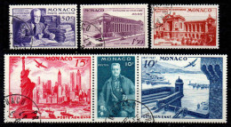 Delcampe - Monaco - 1947 - Centenaire Du Timbre Américain - PA 22 à 27   - Oblit - Used - Aéreo