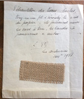 Delcampe - WWI - "Echantillon Des Tissus Boches... C'est Du Papier... Sacs à Terre, Pansements..."  - Ardennes - Novembre 1918 - Documents
