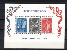 Delcampe - MONACO  Timbres Neufs **  De 1989  (ref BMc 032 ) Expo Philexfrance - Blocks & Kleinbögen