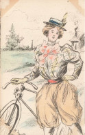 Delcampe - MIKIJ-0795 ILLUSTRATEUR HENRI BOUTET FEMME AU VELO N°84 - Boutet