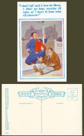 Delcampe - Donald McGill Old Postcard 2 Drunk Men I Shan't Be Home Today Till Tomorrow 2181 - Comics