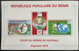 Delcampe - Benin 1978 YT Bl. 27 Coupe Monde Football Argentine Champion Sport Soccer Cup Fussball WM - 1978 – Argentina