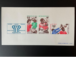 Delcampe - Mali 1978 Mi. Bl. 10 Epreuve De Luxe Proof Argentine Argentina FIFA World Cup Coupe Monde WM Football Fußball Soccer - 1978 – Argentina