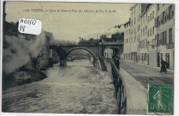 Delcampe - VIENNE- QUAI DE GERE ET PONT DU CHEMIN DE FER P L M - Vienne