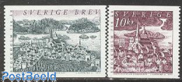 Delcampe - Sweden 2002 750 Years Stockholm 2v, Mint NH, Religion - Churches, Temples, Mosques, Synagogues - Art - Castles & Forti.. - Neufs