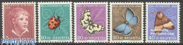 Delcampe - Switzerland 1952 Pro Juventute 5v, Unused (hinged), Nature - Butterflies - Insects - Art - Paintings - Ungebraucht
