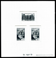 Delcampe - (*) N°792, 803 Et 805, épreuve D'artiste En Noir Sur Feuillet. SUP. R.R (certificat)  Qualité: (*) - Prueba De Artistas