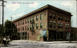 Delcampe - CPA Princeton Indiana USA, Hotel Kidd, Drugstore, Straßenpartie - Other & Unclassified