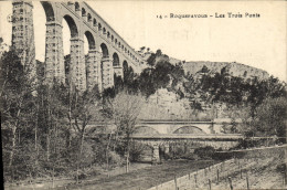Delcampe - CPA Roquefavour Les Trois Ponts - Roquefavour