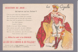 Delcampe - CPA Villon Femme Girl Woman Non Circulée Glamour érotisme Publicité Publicitaire La Cigale - Villon
