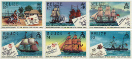 Delcampe - 98637 MNH BELIZE 1985 350 ANIVERSARIO DEL CORREO BRITANICO - Belice (1973-...)