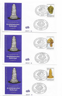 Delcampe - BUNDESREPUBLIK DEUTSCHLAND / 1972, Mi. 943-945 "Archaeologisches Kulturgut" Auf 3 FDC (21142) - Autres & Non Classés