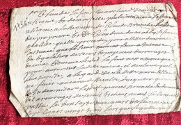 Delcampe - Manuscrit 1736 -Armoiries Royales Fleurs De Lys-Généralité De Lyon-Branches Cadettes Succession-papier Timbré Louis XV - Manuscrits