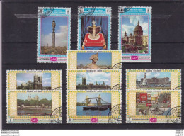 Delcampe - Yemen Kingdom 1970 Mi#1026-1035 Phylimpia Stamp Ex London Views CTO - Jemen