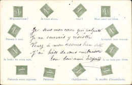 Delcampe - CPA Semeuse 15c Lignee - Briefmarken (Abbildungen)