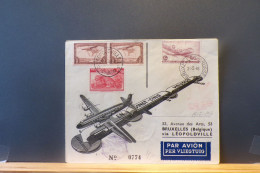 Delcampe - A17/153 LETTRE BELGE 24/2/46   NR. 444A LUCHTPOSTCAT. VAN BELG. - Feuillets De Luxe [LX]