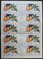 Delcampe - SOVIET UNION. SPACE. 1981. "185 DAYS IN SPACE". SPACE STATION. ASTRONAUTS. FULL SHEET. MNH OG. XF. LOT IN GERMANY. - Russie & URSS
