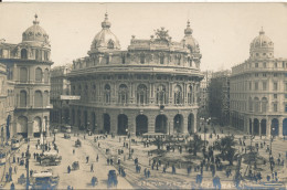 Delcampe - Italie Genova Piazza De Ferrari Carte Photo Légendée - Genova (Genoa)