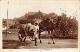 Delcampe - B444 Yemen Aden Camel Water Cart Native Man Ethnic RPPC Vintage Postcard - Yemen