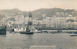 Delcampe - Italie Genova Panorama Dal Mare Carte Photo Légendée - Genova (Genoa)