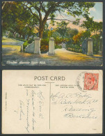 Delcampe - Gibraltar KG5 1d 1915 Old Colour Postcard Alameda Upper Walk Alameda Gardens Gdn - Gibraltar