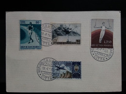 Delcampe - SAN MARINO - Marcofilia - Cartolina Ufficiale Francobollo Olimpico + Buona Affrancatura Retro - Valore Timbrato 190 Euro - FDC