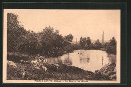 Delcampe - CPA Pierre-Benite, La Lone Et Les Chevres - Pierre Benite