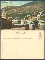 Delcampe - Gibraltar Old Colour Postcard Road To Dock & Clock Tower Panorama Benzaquen & Co - Gibraltar