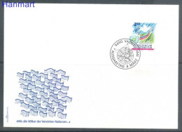 Delcampe - Liechtenstein 1991 Mi 1015 FDC (FDC ZE1 LCH1015) - Pigeons & Columbiformes