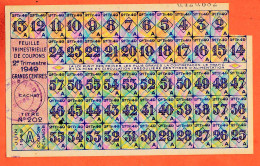 Delcampe - 12003  Ticket Rationnement LA GARDE Var ◉ Titre N° 202 Feuille Trimestrielle Coupons ◉ 2e Trimestre 1949 Grands Centres - Documents