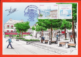 Delcampe - 12452 ️ Dédicace Line FILHON  FDC CHOLET 90è Congrès FFAP Parvis Place TRAVOT (•◡•) YT 5142 ◉ 1er Jour 28-04-2017 - Cholet