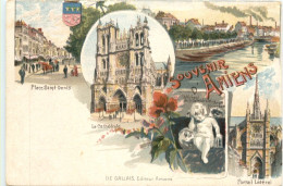 Delcampe - Souvenir D Amiens - Litho - Amiens