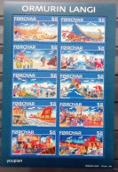 Delcampe - Faroe Islands 2006, Faroese Ballad - The Long Serpent, MNH S/S - Faeroër