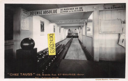 Delcampe - SAINT-MAURICE (Val-de-Marne) - Bowling Chez Tauss, 128 Grande Rue - Carte-Photo Gaston Charenton (2 Scans) - Saint Maurice