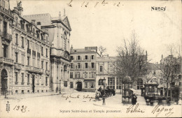 Delcampe - CPA Nancy Square Saint-Jean Et Temple Protestant - Eglises Et Couvents