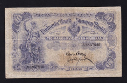 Delcampe - FINLAND ---- 10  MARKKAA  1898 ---- F ----- - Finlande