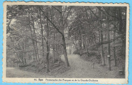 Delcampe - Spa (Pr.de Liège)-1942-Promenades Des Français Et De La Grande-Duchesse-Edit.P B.L.-XL-Timbre Annulé D'un Trait Vert - Spa