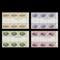 Delcampe - Pitcairn Islands 1979 (MNH) Engravings Gutter Imprint Blocks - Pitcairn