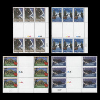Delcampe - Pitcairn Islands 2004 (MNH) Scenic Views Gutter Traffic Light Blocks - Pitcairn