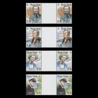 Delcampe - Pitcairn Islands 2002 (MNH) Celebrities Gutter Pairs - Pitcairn