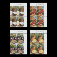 Delcampe - Pitcairn Islands 2001 (MNH) Tropical Fruits Sheet Value Blocks - Pitcairn