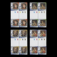 Delcampe - Pitcairn Islands 2003 (MNH) Christmas Gutter Traffic Light Blocks - Pitcairn