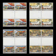 Delcampe - Pitcairn Islands 1995 (MNH) Oeno Island Holiday Gutter Plate Blocks - Pitcairn