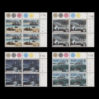 Delcampe - Pitcairn Islands 1994 (MNH) Shipwrecks Traffic Light/plate Blocks - Pitcairn