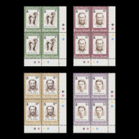 Delcampe - Pitcairn Islands 1994 (MNH) Early Pitcairners Traffic Light/plate Blocks - Pitcairn