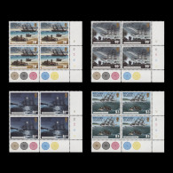 Delcampe - Pitcairn Islands 1994 (MNH) Shipwrecks Traffic Light/plate Blocks - Pitcairn