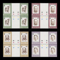 Delcampe - Pitcairn Islands 1994 (MNH) Early Pitcairners Gutter Traffic Light Blocks - Pitcairn