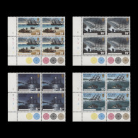 Delcampe - Pitcairn Islands 1994 (MNH) Shipwrecks Traffic Light/plate Blocks - Pitcairn