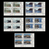 Delcampe - Pitcairn Islands 1993 (MNH) Scenic Views Traffic Light/plate Blocks - Pitcairn