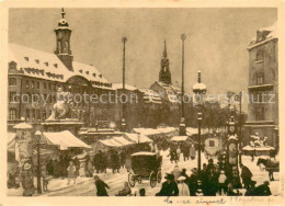 Delcampe - DRESDEN Elbe Markt Kutsche Schnee - Dresden